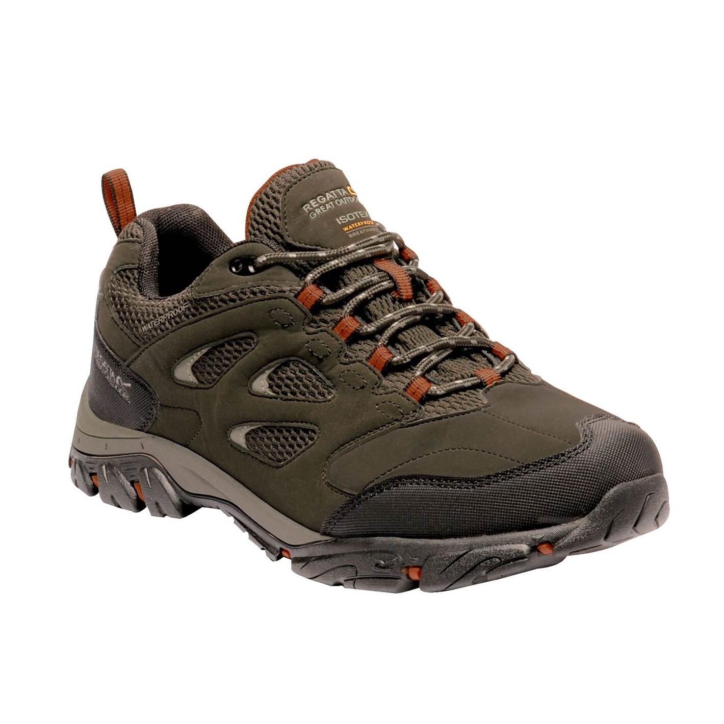 Mens Holcombe IEP Low Hiking Boots Bayleaf Burnt Umber REGATTA Decathlon