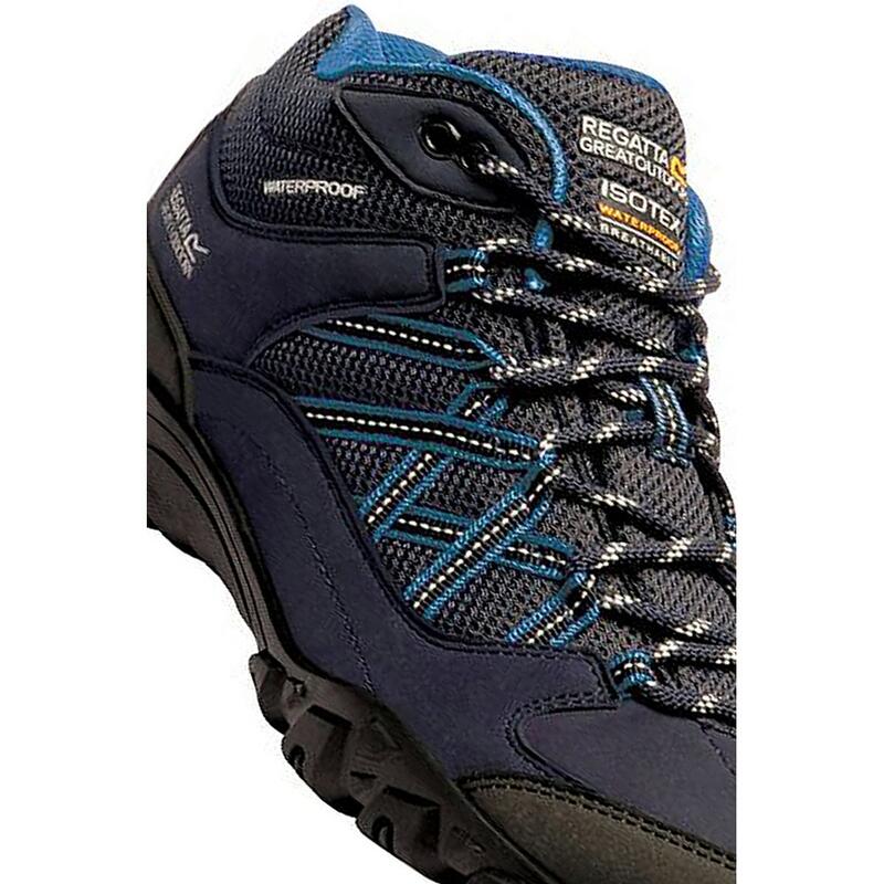 Wanderstiefel Edgepoint wasserfest Damen Marineblau/Petrol