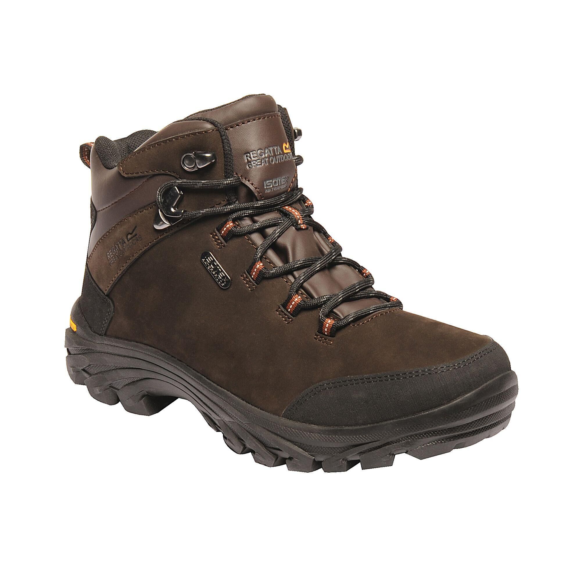 REGATTA Great Outdoors Mens Burrell Leather Hiking Boots (Fawn Brown)