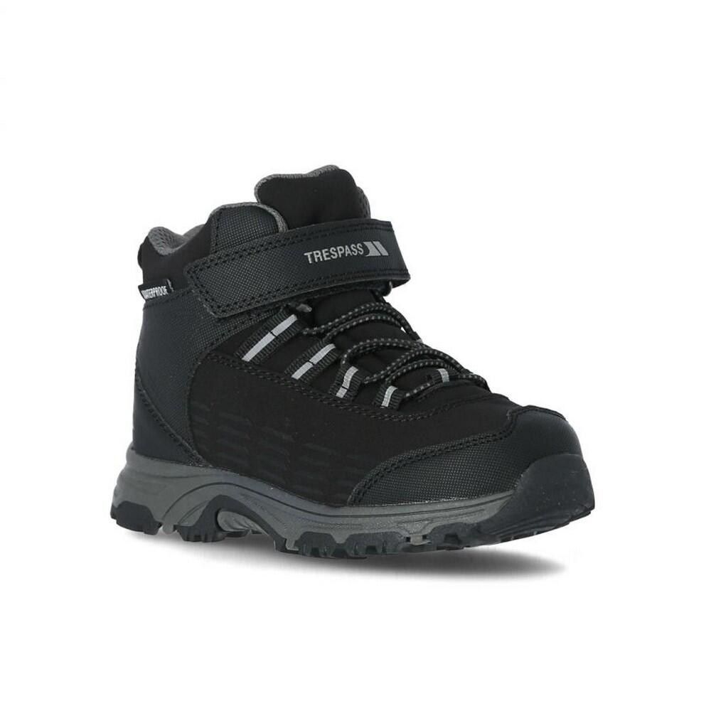 TRESPASS Childrens/Kids Harrelson Mid Cut Hiking Boots (Black)