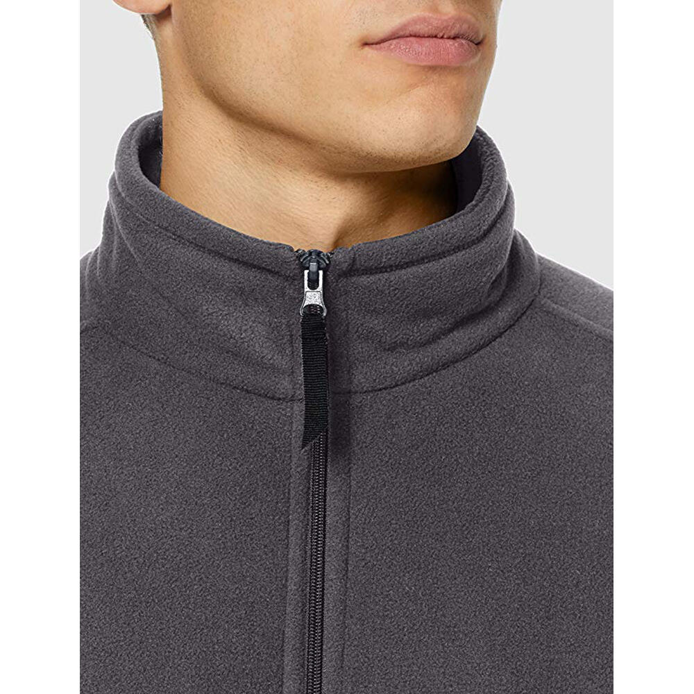 Mens Plain Micro Fleece Full Zip Jacket (Layer Lite) (Seal Grey) 4/5