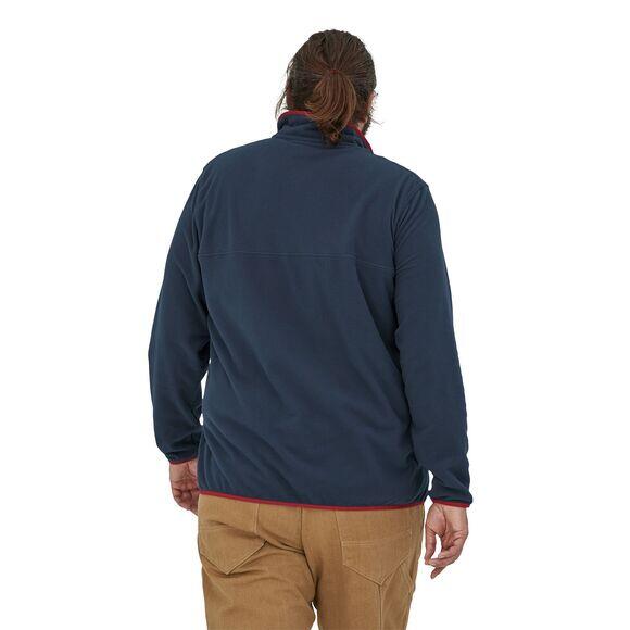 Micro d snap-t p/o heren wandelfleece - new navy w/classic red