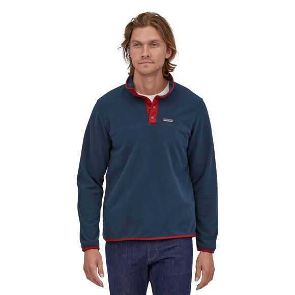 Micro d snap-t p/o heren wandelfleece - new navy w/classic red