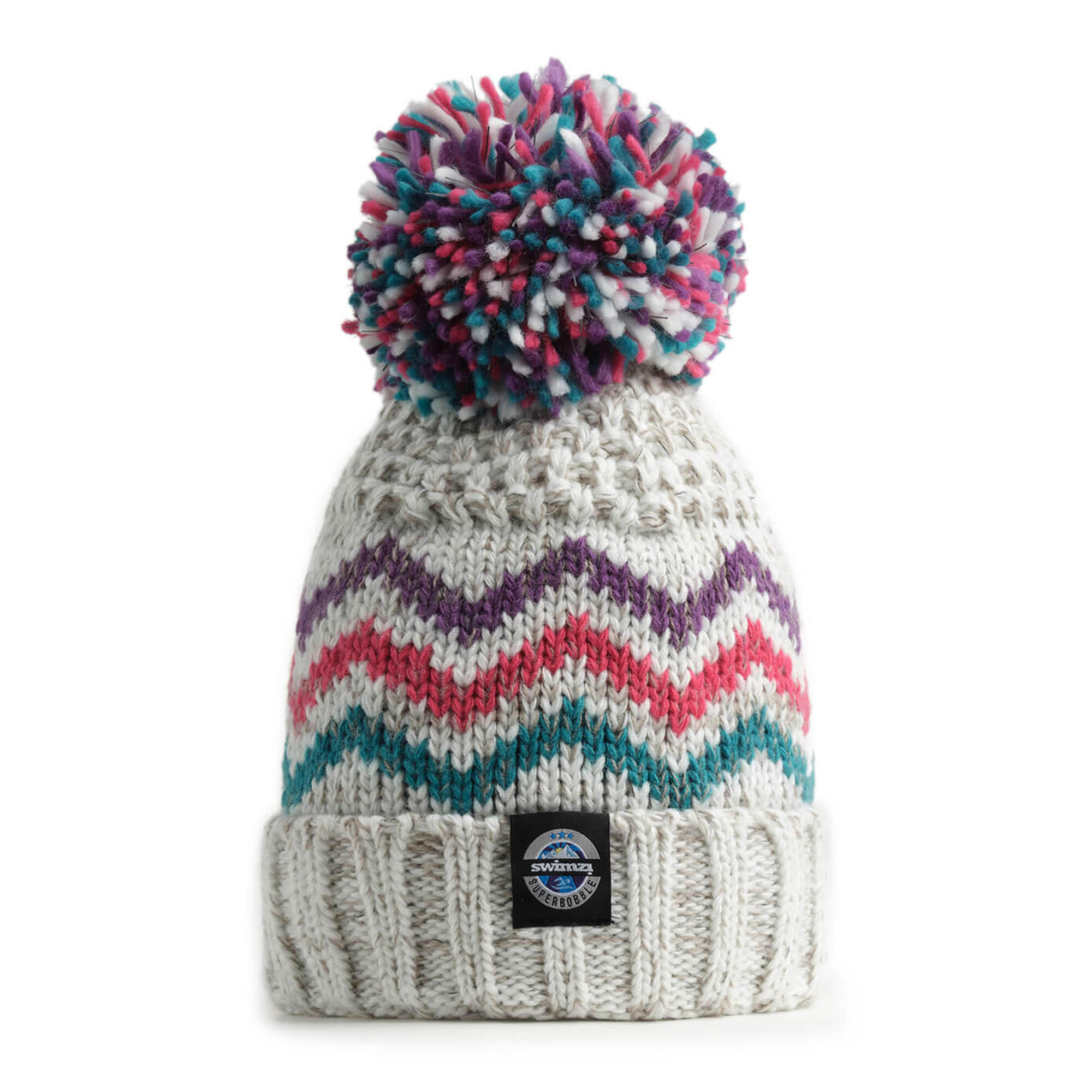 SWIMZI Winter Glacier Design Super Bobble Hat