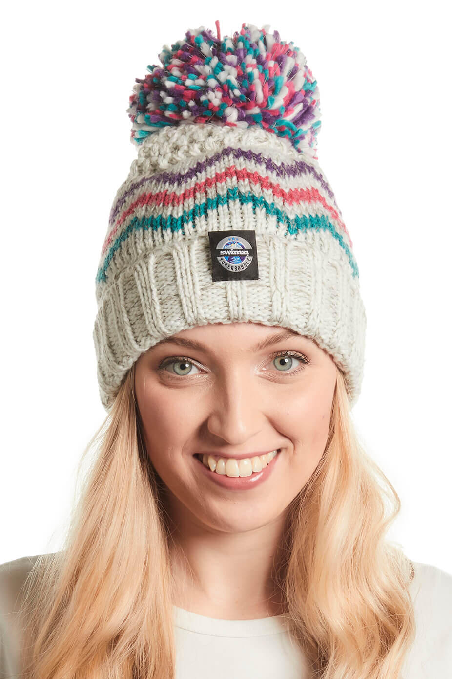 Winter Glacier Design Super Bobble Hat 4/4