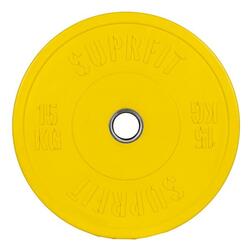 Suprfit Gekleurde Bumper Plate (enkel)- 15 kg