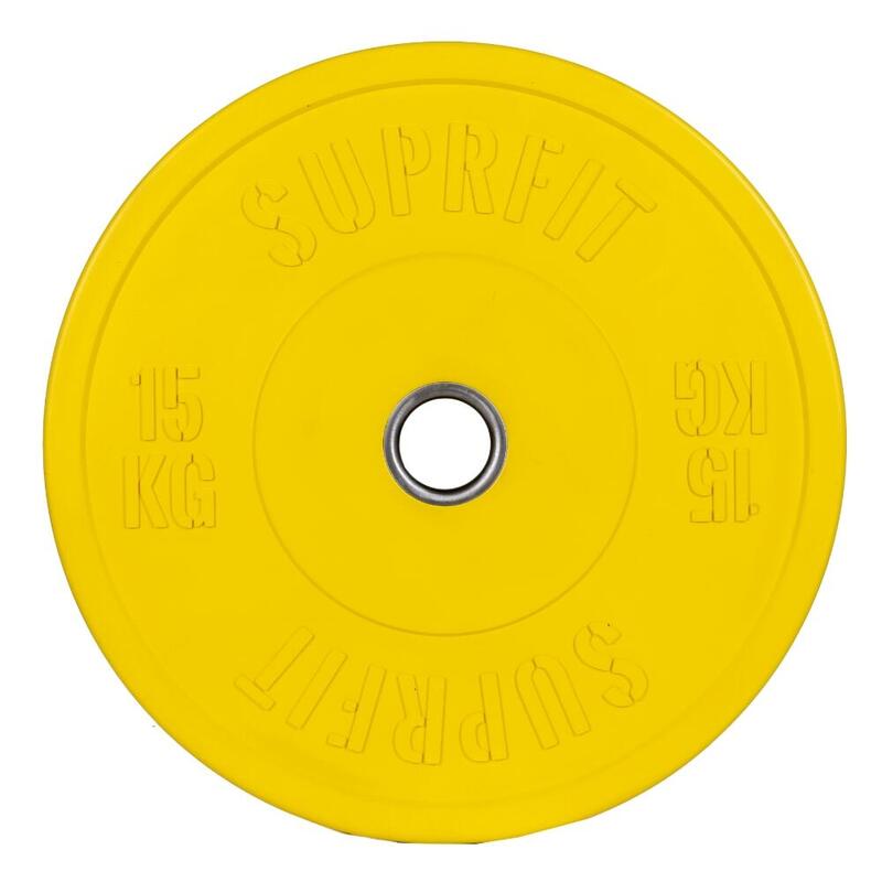 Suprfit Gekleurde Bumper Plate (enkel)- 15 kg