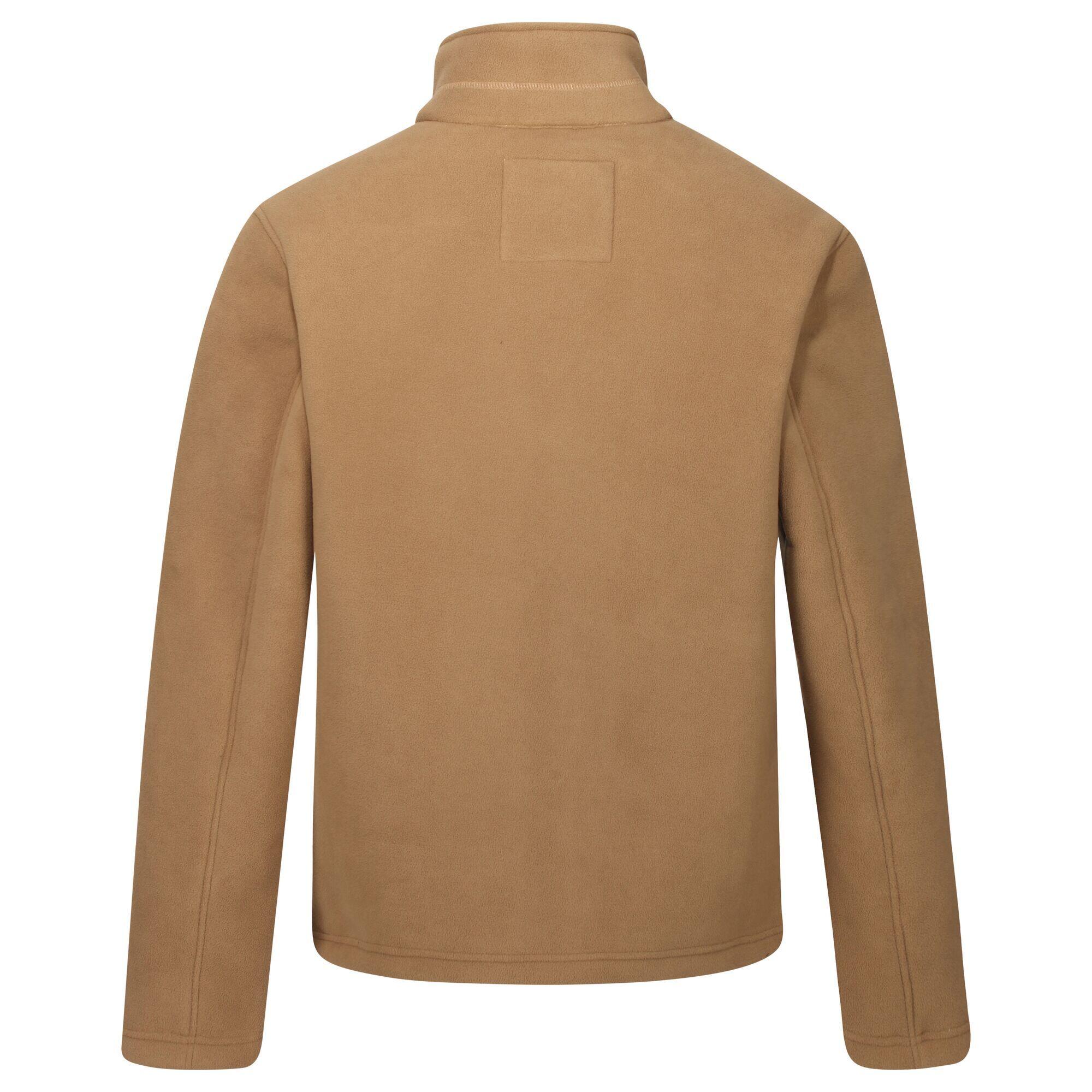 Mens Garrian Full Zip Jacket (Dark Camel/Oat Brown) 2/4