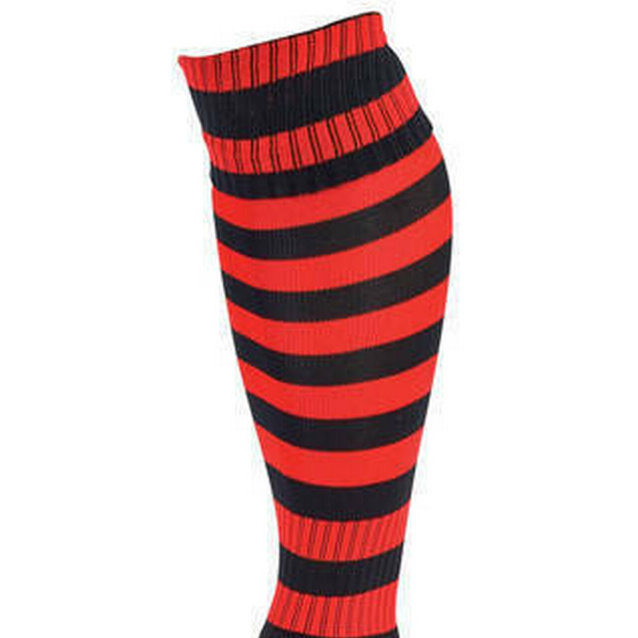 Chaussettes De Football PRO Adulte (Noir / Rouge) 2/2