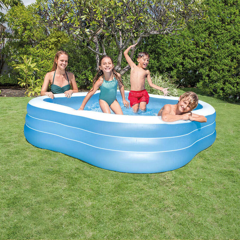 Intex 57495NP - Piscina Gonfiabile Family quadrata, 229x229x56 cm