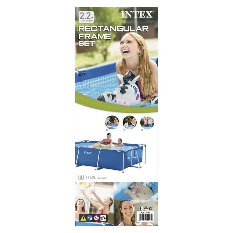 INTEX Piscine Rectangular Frame 220 x 150 x 60 cm 28270NP