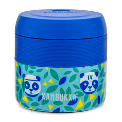 Bora Food Jar (SS) 14oz (400ml) - Turquoise w/ Chief Panda