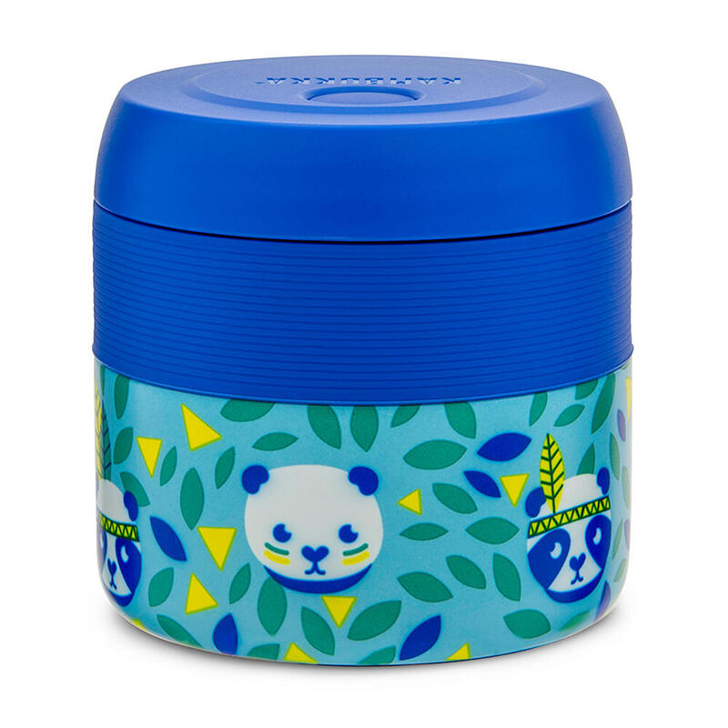Bora Food Jar (SS) 14oz (400ml) - Turquoise w/ Chief Panda