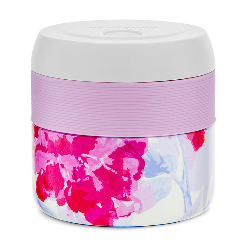 Bora 食物罐 (不銹鋼) 14oz (400ml) - 粉撲桃色+粉紅花