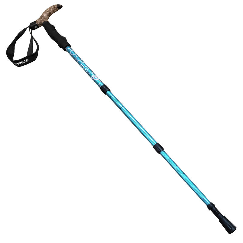 3 Sections T-Head Trekking Pole (105mm) - Turquoise
