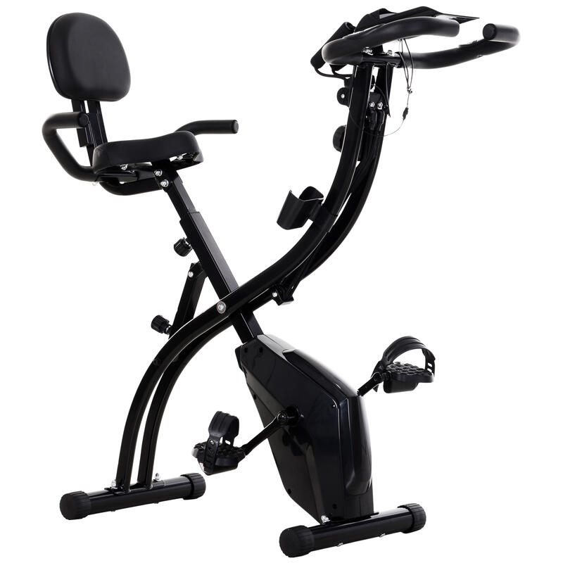HOMCOM Bicicleta Estática Plegable Altura y Resistencia Magnética