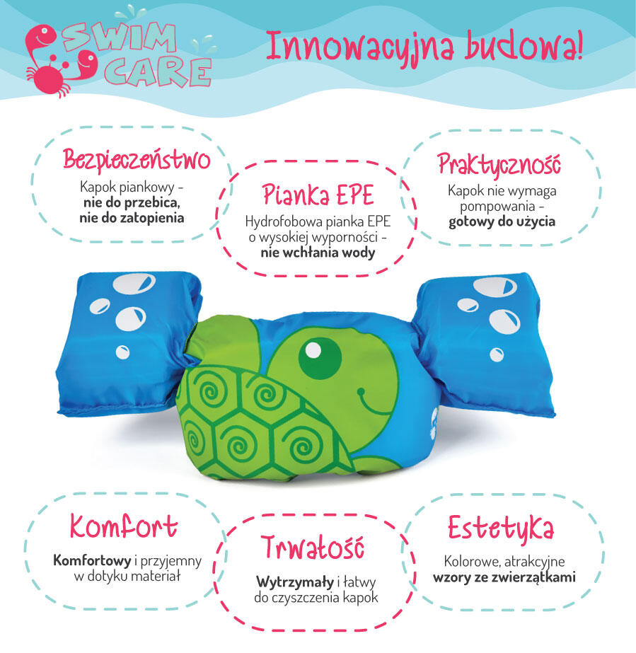 Kapok do pływania dla dzieci Swim Care Żółwiczek Ludwiczek