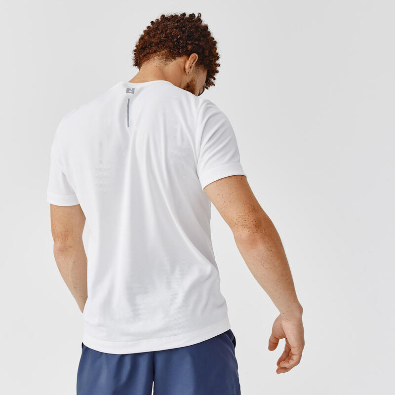 Recondicionado - T-Shirt Respirável de Corrida Homem Dry 100 Branco - Muito bom