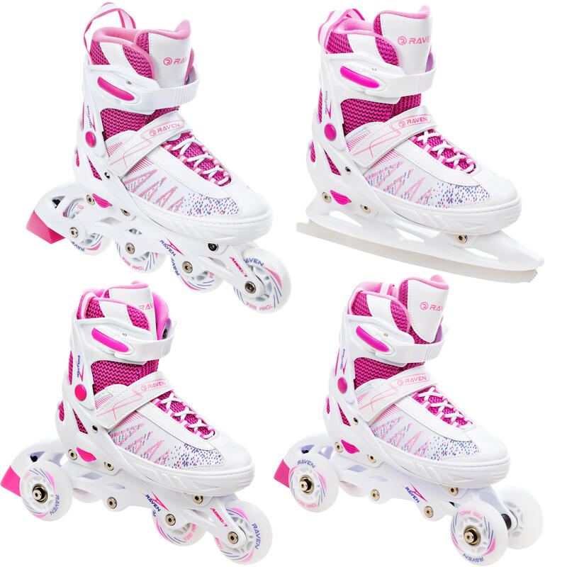 Patins à roulettes Patins ajustables 4in1 Raven Grace Glowing Wheels