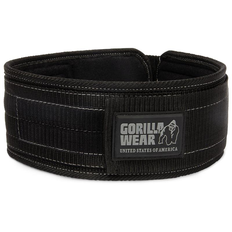 Gorilla Wear 4 Inch Nylon Lifting Belt Black/Gray