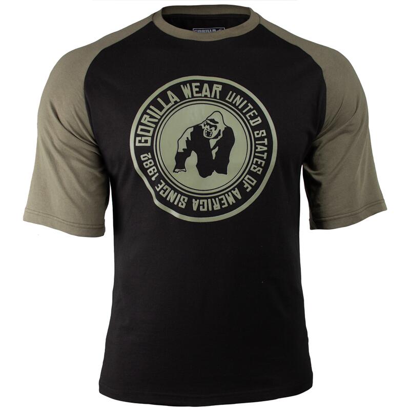 Gorilla Wear Texas T-shirt - Zwart/Legergroen