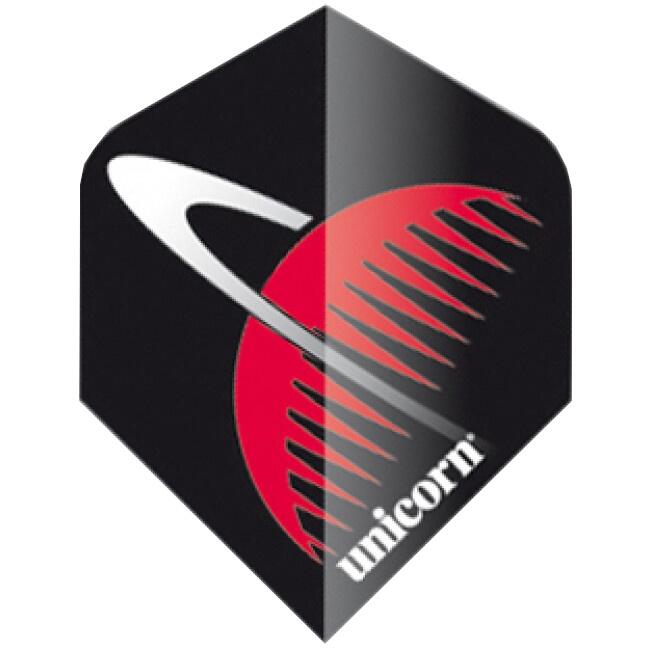 Unicorn Core 75 micron flights Plus zwart/rood 3 stuks
