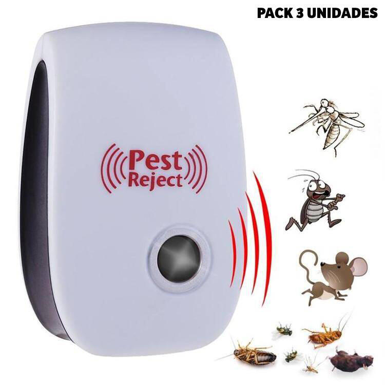 Repelente Elétrico Ultra-Sónico Pack 3