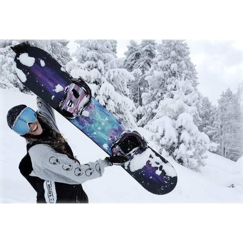 Dames Snowboard Aura Zwart/Paars/Blauw