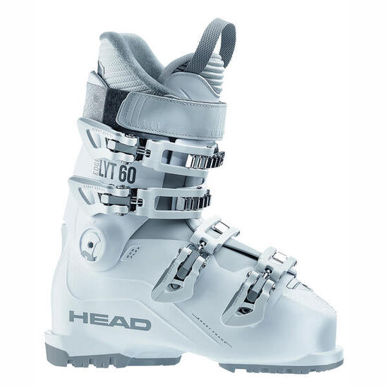 Botas de esquí Head Edge Lyt 60 W para mujer, color blanco y gris.