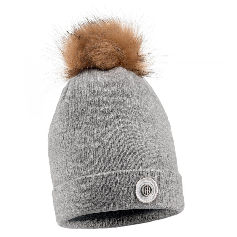 Bonnet Avec Pompon Poivre Blanc 6180 Grey Melange Fille