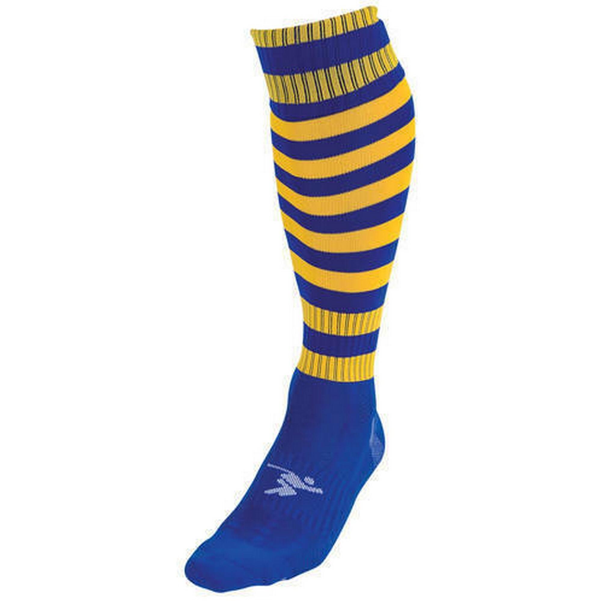 PRECISION Unisex Adult Pro Hooped Football Socks (Royal Blue/Gold)