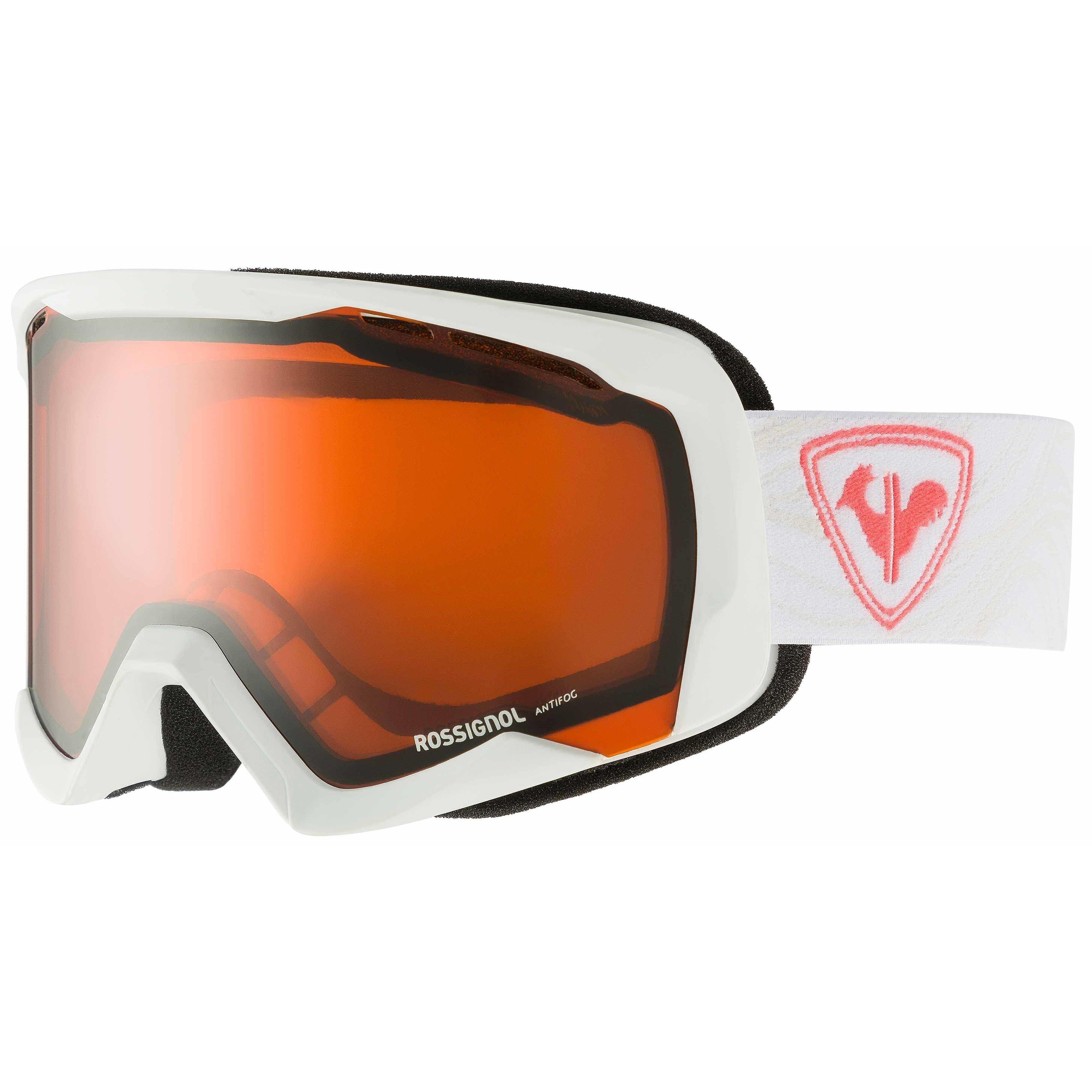 Rossignol - Masque De Ski/snow Spiral W White Femme - Masque De Ski - Blanc|orange - Taille Unique - Decathlon
