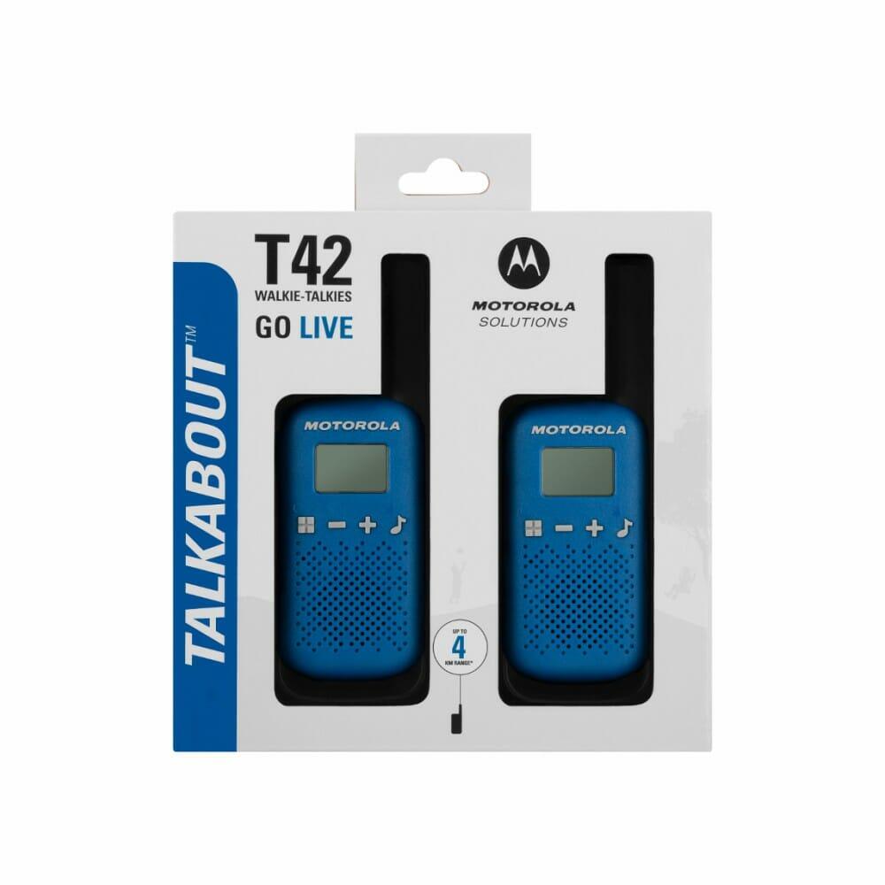 WalkieTalkie Pack 2 Motorola T42 Azul 5/5