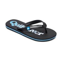 Tongs Noir/Bleu Garçon Quiksilver Molokaï Fineline