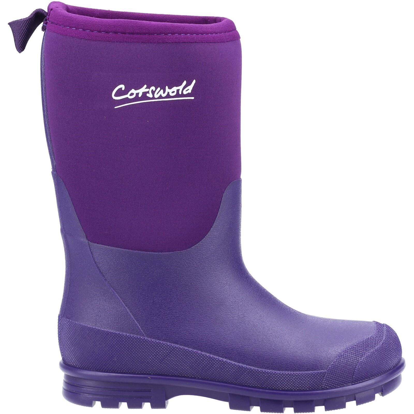 COTSWOLD Hilly Neoprene Childrens Wellingtons Purple