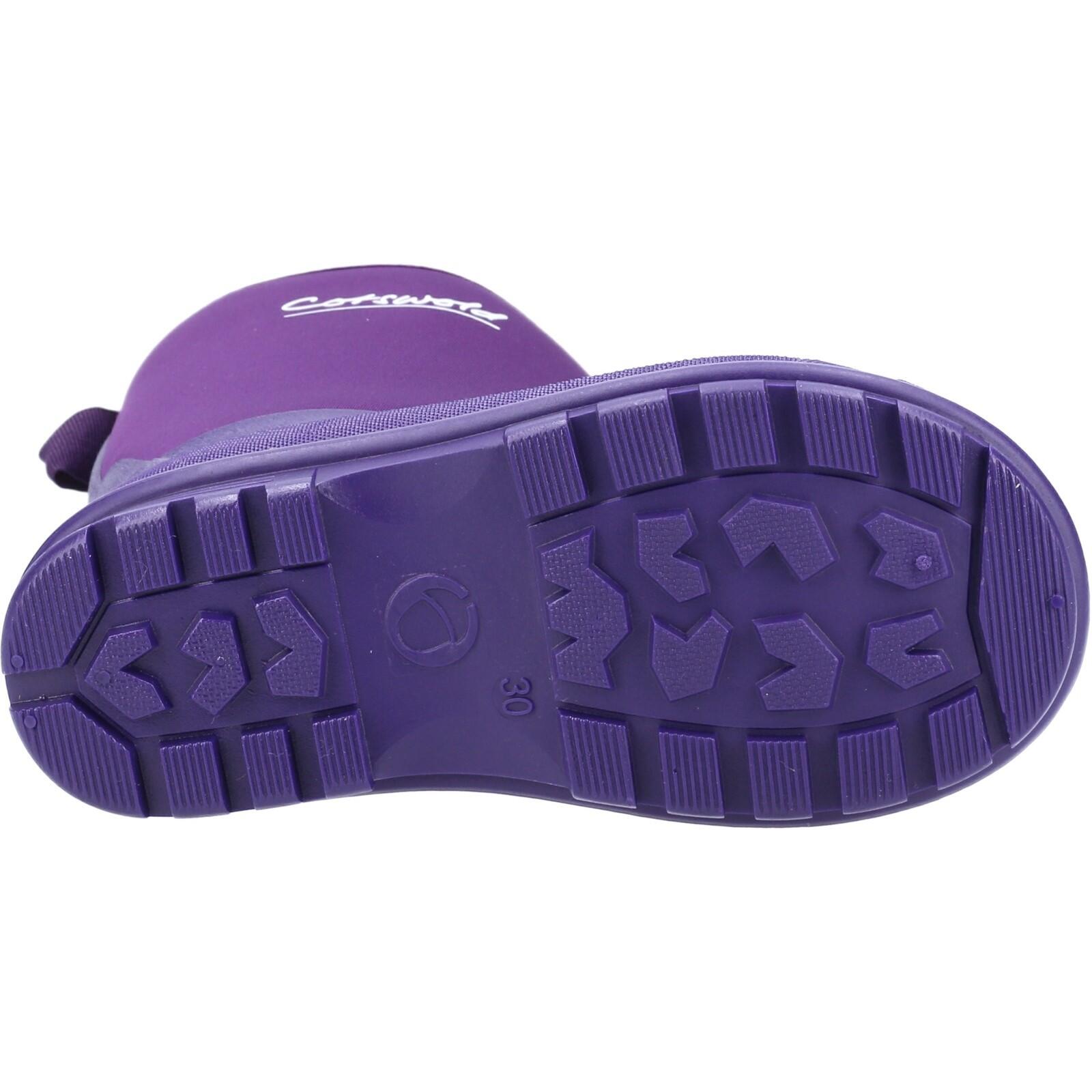 Hilly Neoprene Childrens Wellingtons Purple 4/4