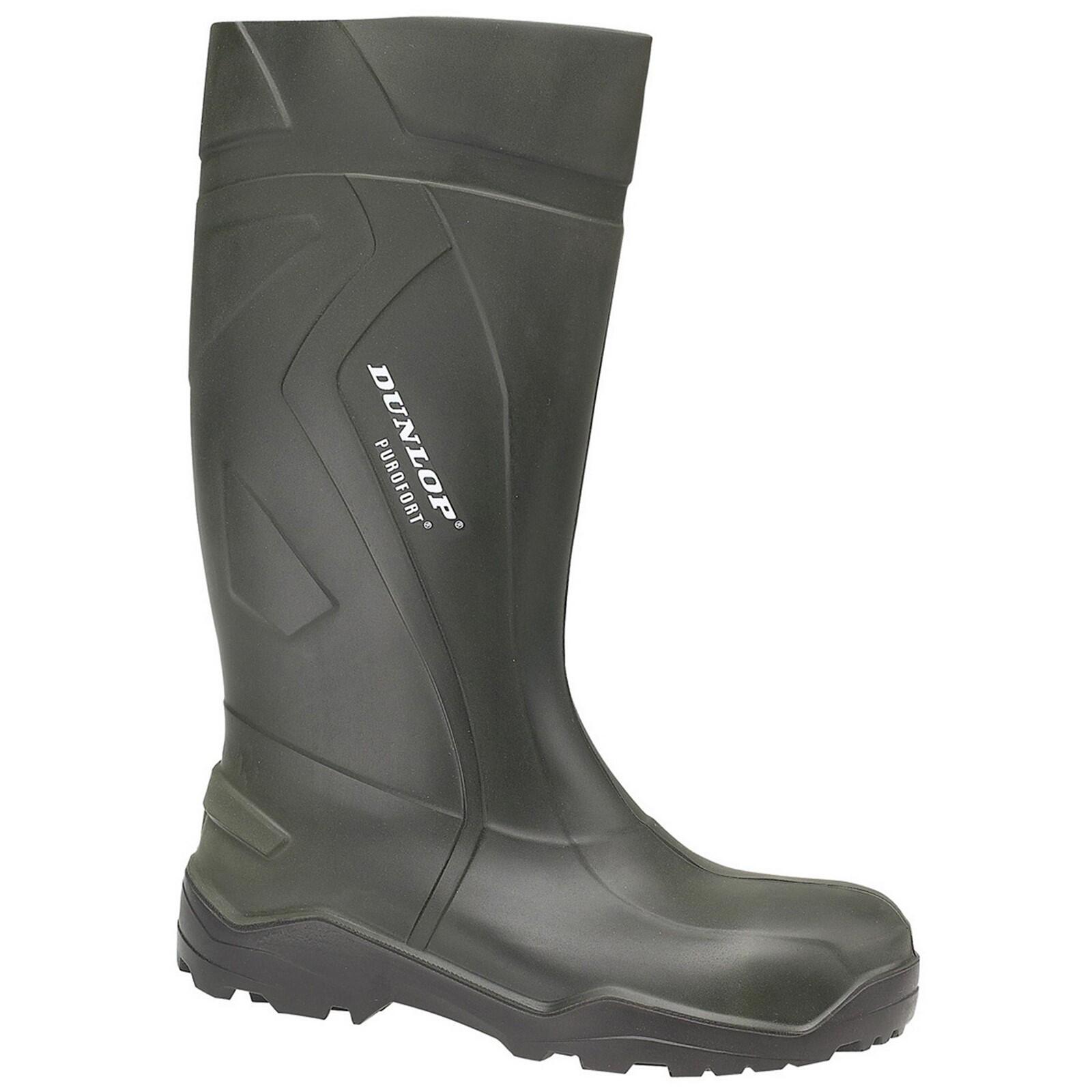 DUNLOP Purofort+ Plain Rubber Wellingtons GREEN