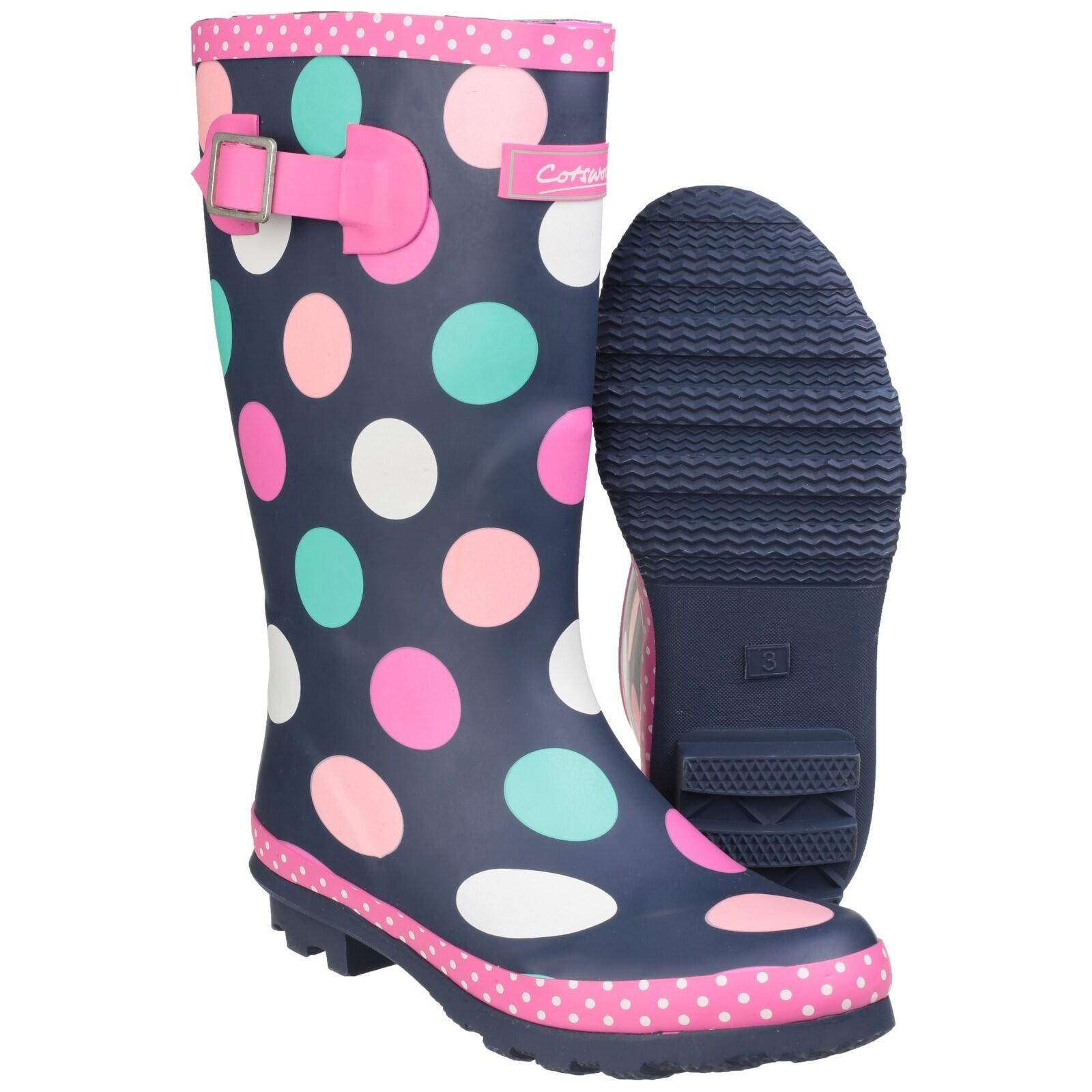 Dotty Childrens Wellingtons MULTI-COLOUR 4/5