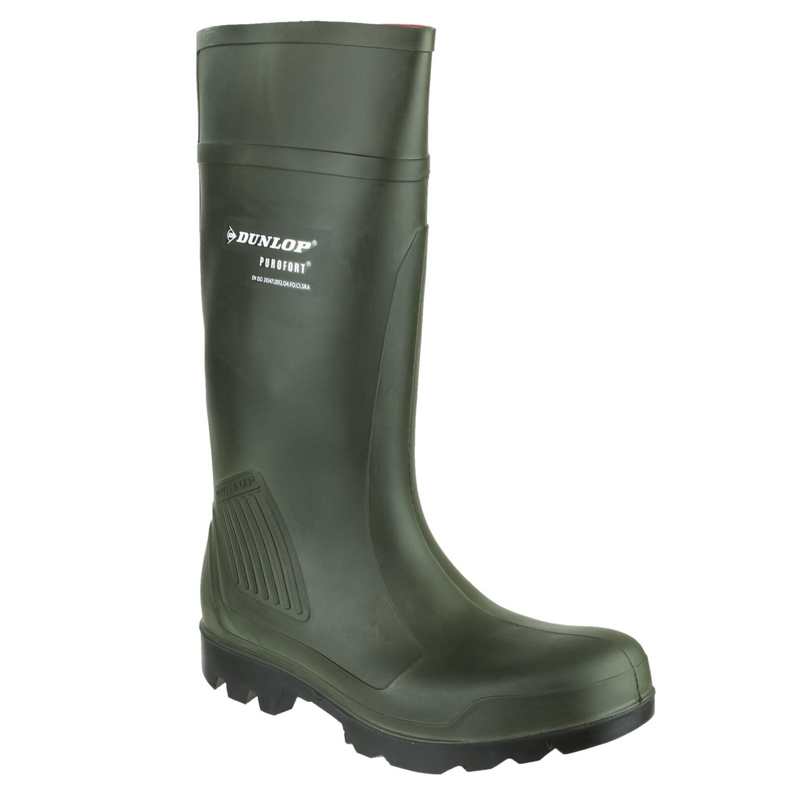 Purofort Professional Plain Rubber Wellingtons GREEN 2/5