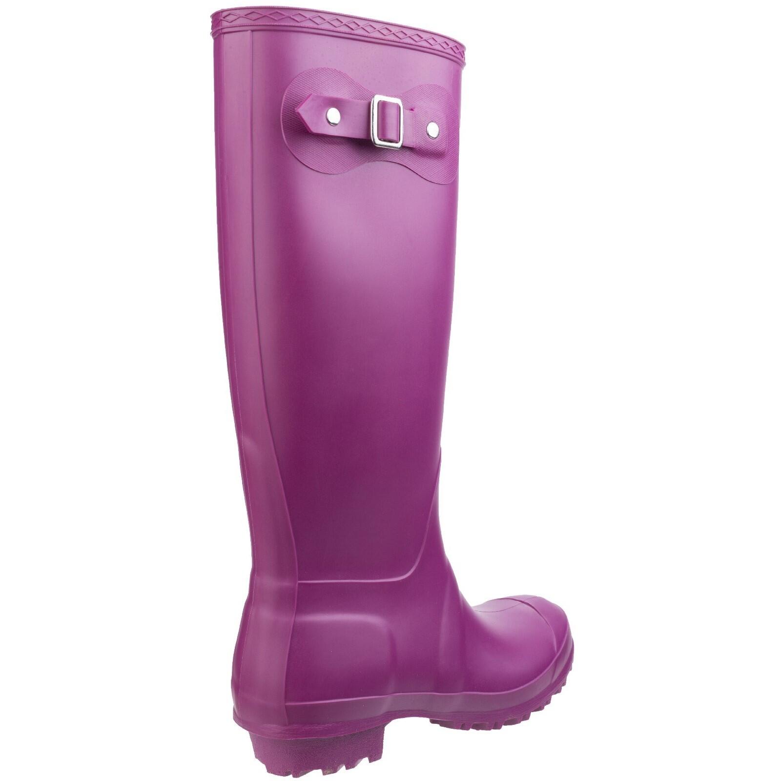 Sandringham Plain PVC Wellingtons Dark lilac 3/4