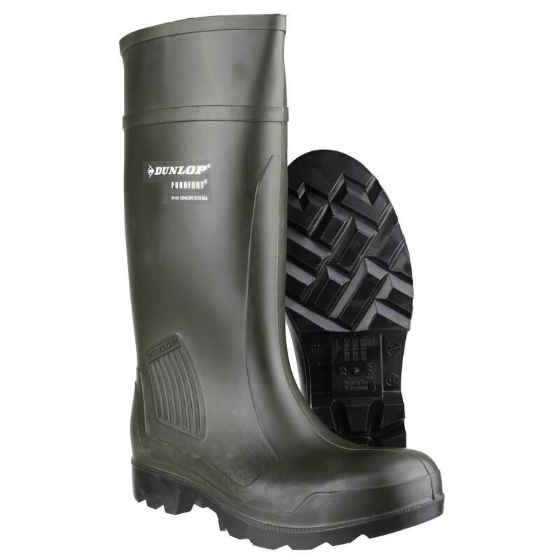 Botas de agua Impermeables Dunlop Purofort Professional Full Safety Verde