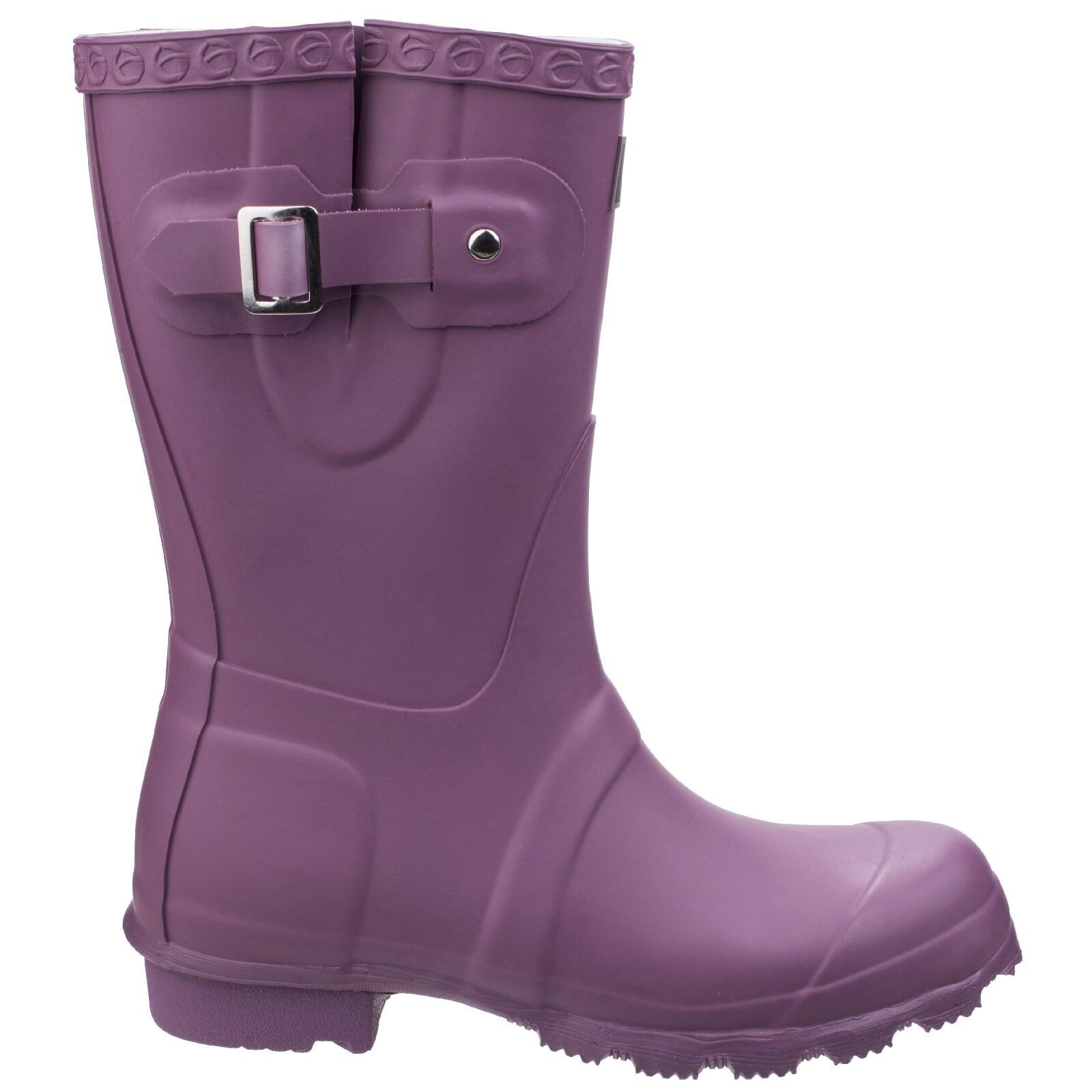 Windsor Plain Rubber Wellingtons Purple 1/4