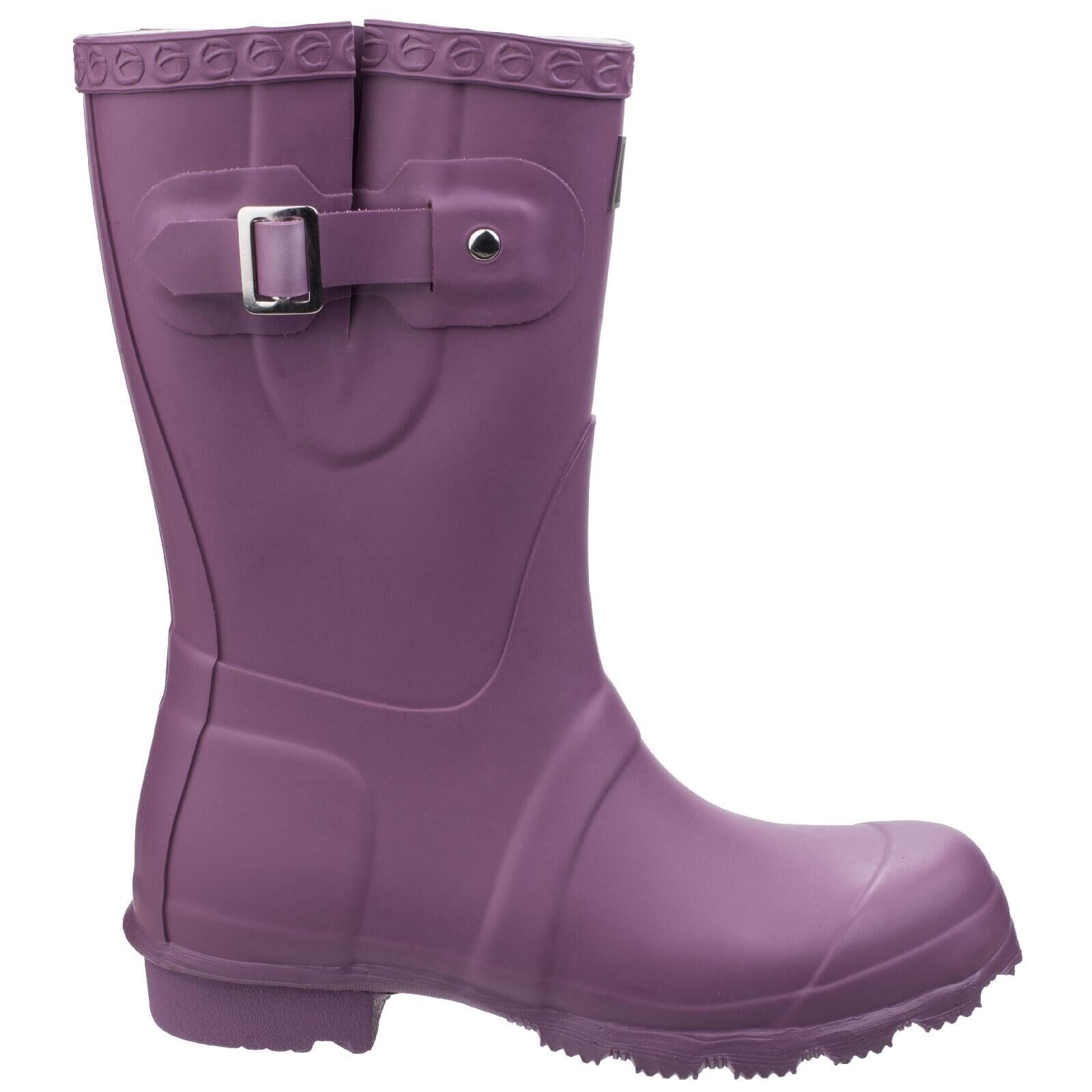 COTSWOLD Windsor Plain Rubber Wellingtons Purple