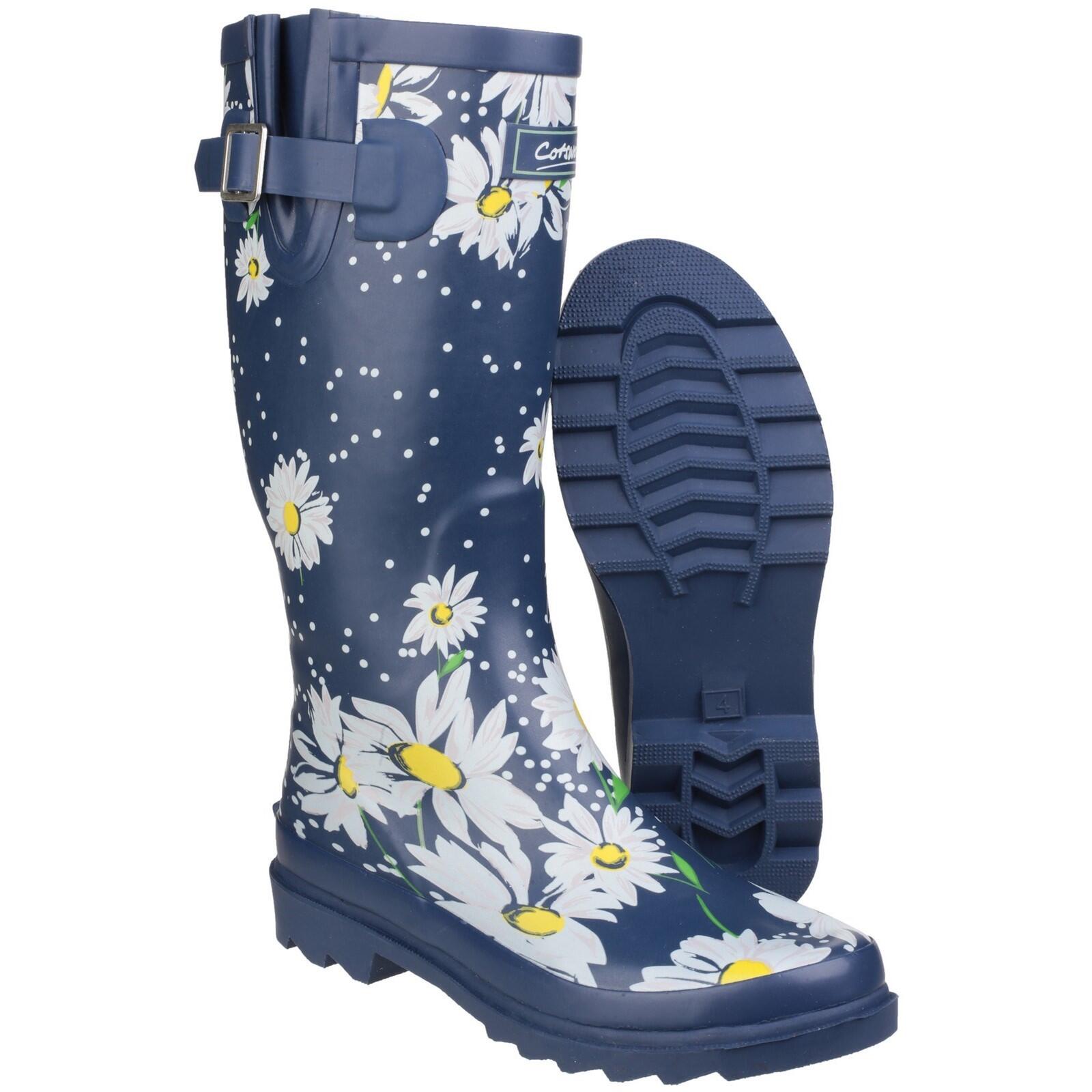 Burghley Patterned Wellingtons Navy blue 4/5