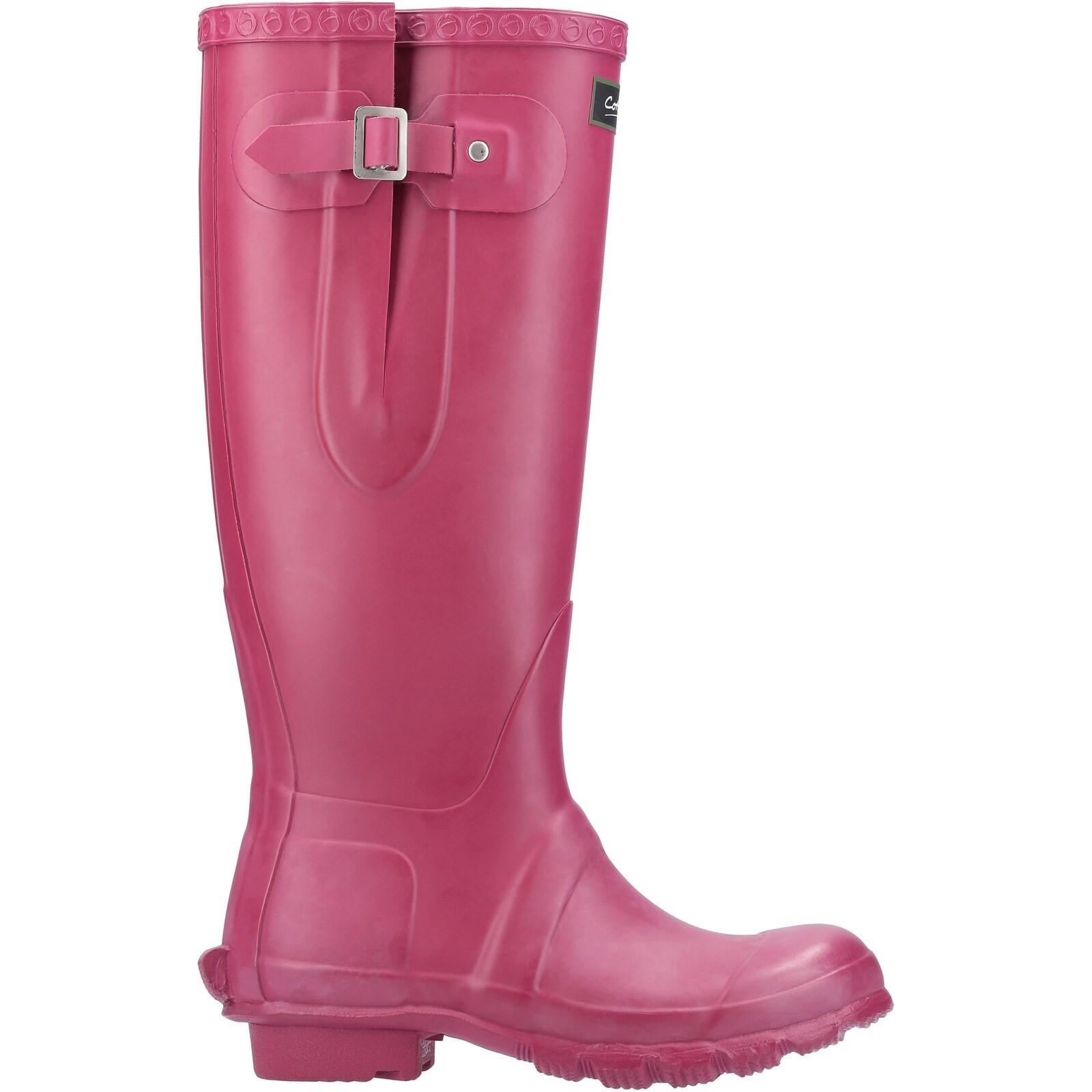 COTSWOLD Windsor Welly Plain Rubber Wellingtons PINK