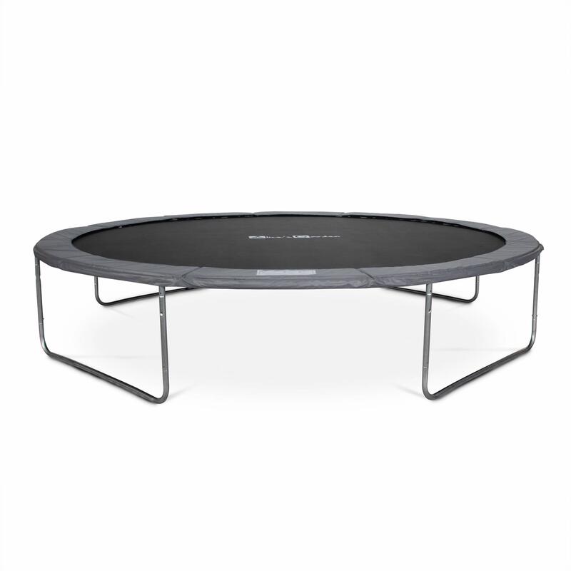 Trampoline 430cm - Vénus gris avec son filet de protection - Trampoline de