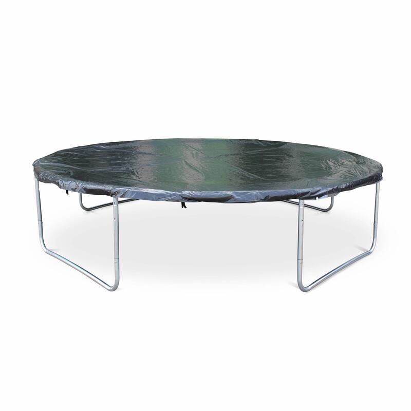 Trampoline rond  430cm gris avec filet de protection intérieur et accessoires -