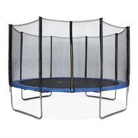 Trampoline Ø400cm - Mercure bleu avec son filet de protection - Trampoline de
