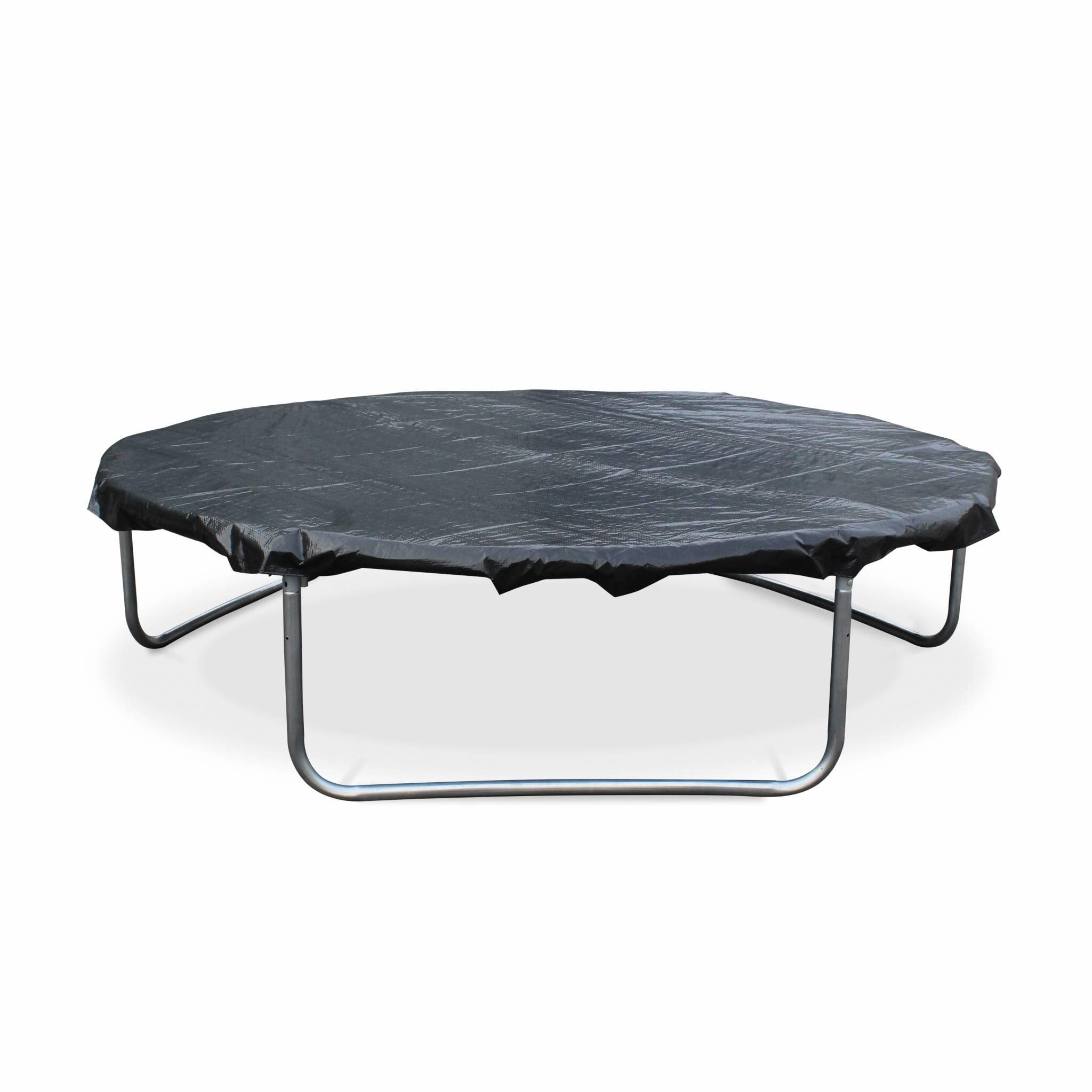 Trampoline rond 245cm gris avec accessoires - Pluton Inner XXL - 2,45 m 250 cm 3/5