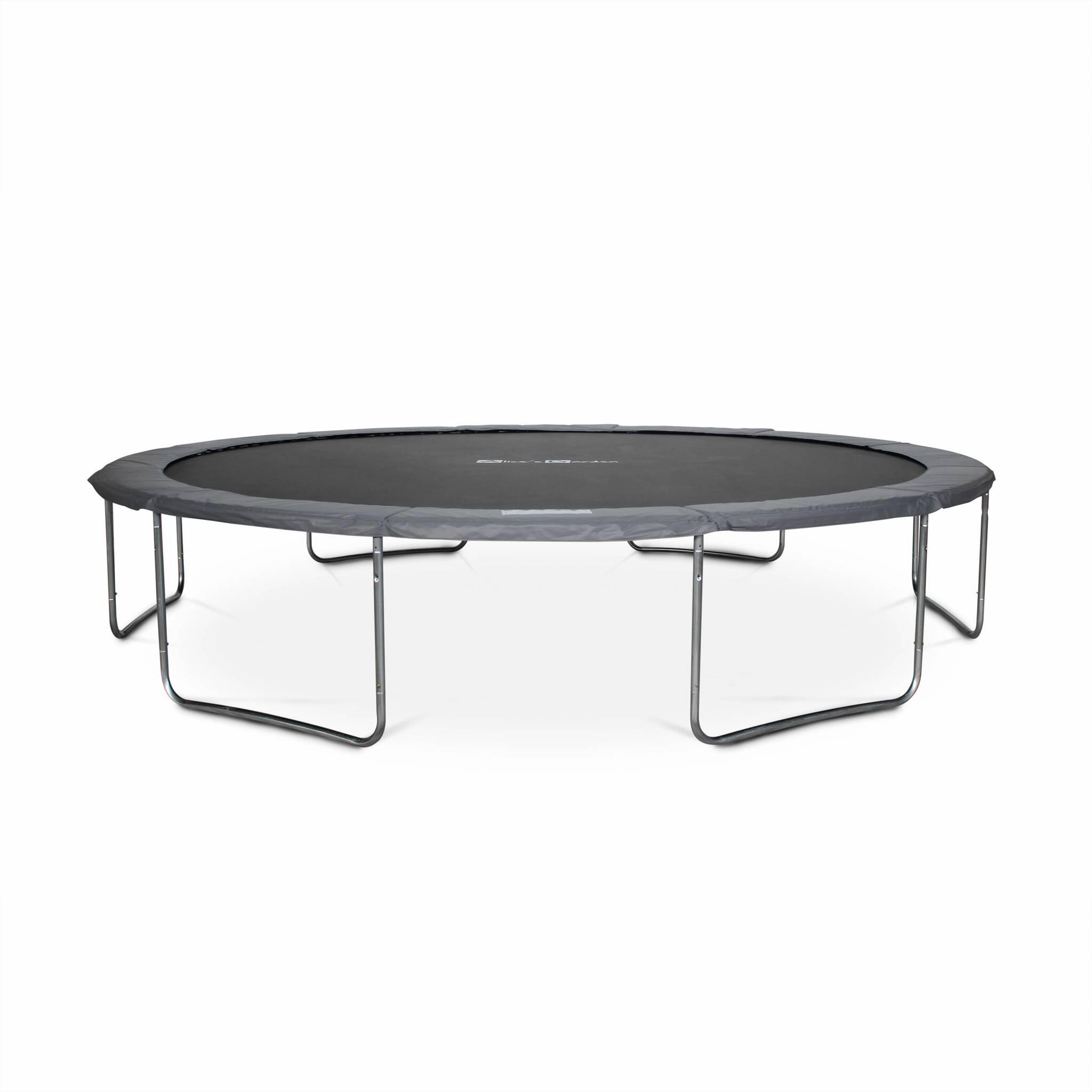 Trampoline 490cm gris avec filet de protection - 4m | sweeek 2/6